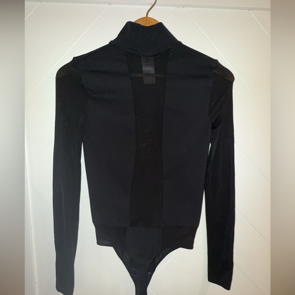 Wolford Dione Sheer Panel String Body Suit in Black size Medium - Picture 10 of 16